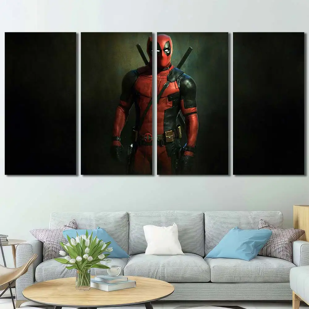 Deadpool Dark Portrait Canvas Wall Art – Premium Collector Print - Image 4