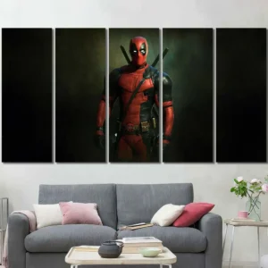 Deadpool Dark Portrait Canvas Wall Art – Premium Collector Print