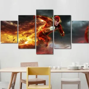 Flash Battle Scene Canvas Wall Art – Premium Collector Print