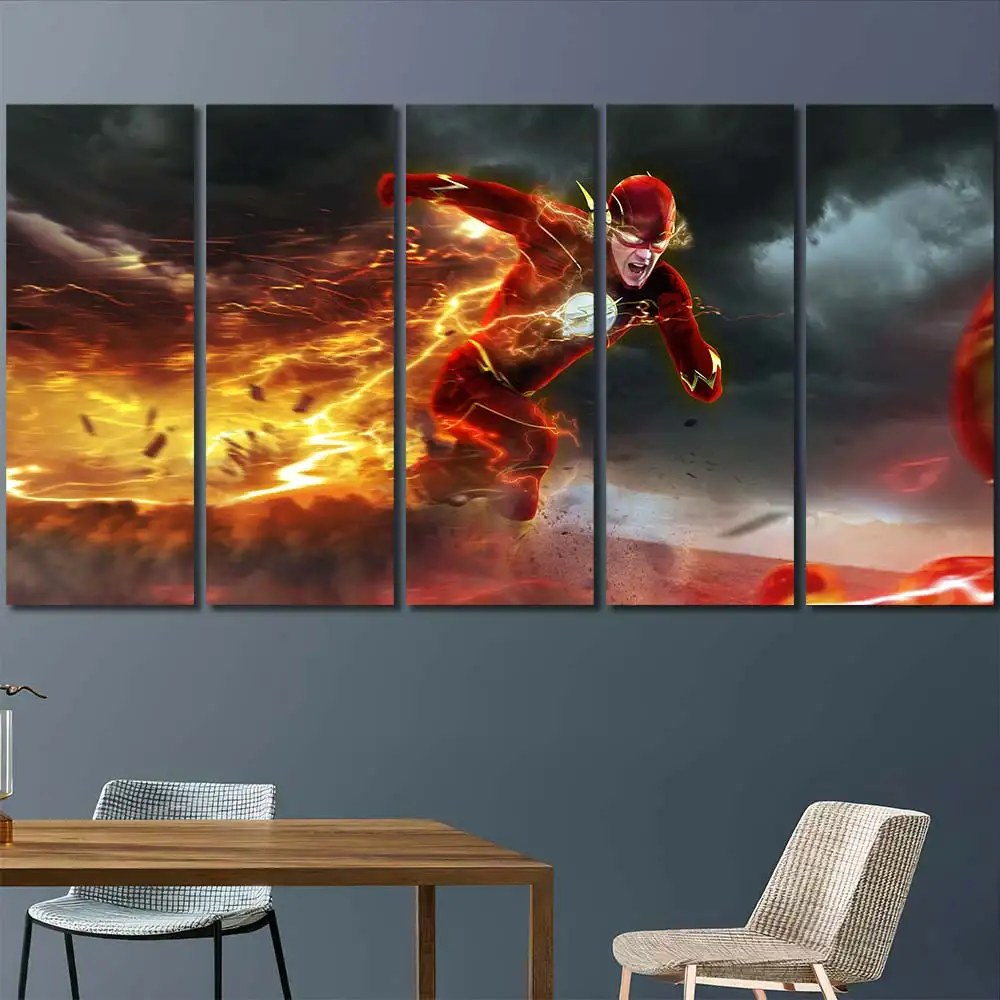 Flash Battle Scene Canvas Wall Art – Premium Collector Print - Image 5