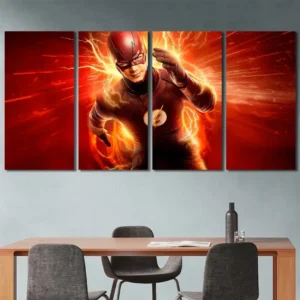 Flash The Flash Lightning Canvas Wall Art – Premium Collector Print