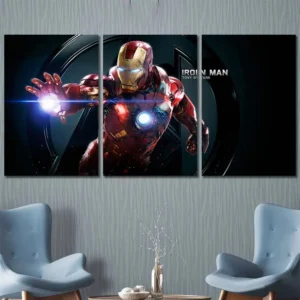 Iron Man Avengers Emblem Canvas Wall Art – Premium Collector Print