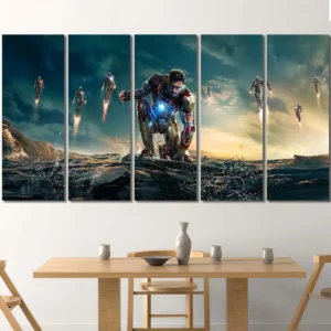 Iron Man Endgame Battlefield Canvas Wall Art – Premium Collector Print