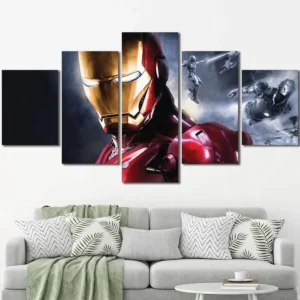 Iron Man Hero Portrait Canvas Wall Art – Premium Collector Print