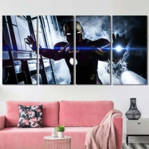 Iron Man Repulsor Blast Canvas Wall Art – Premium Collector Print