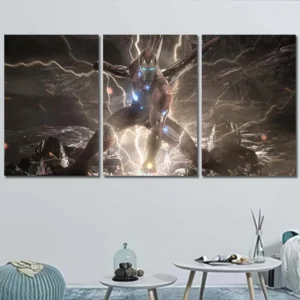 Iron Man Thunder Strike Canvas Wall Art – Premium Collector Print