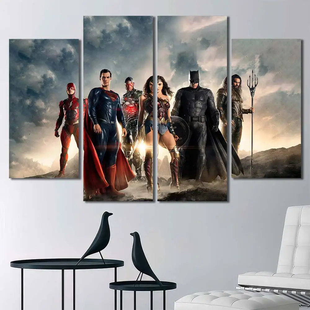 Justice League Cinematic Heroes Canvas Wall Art – Premium Collector Print - Image 3