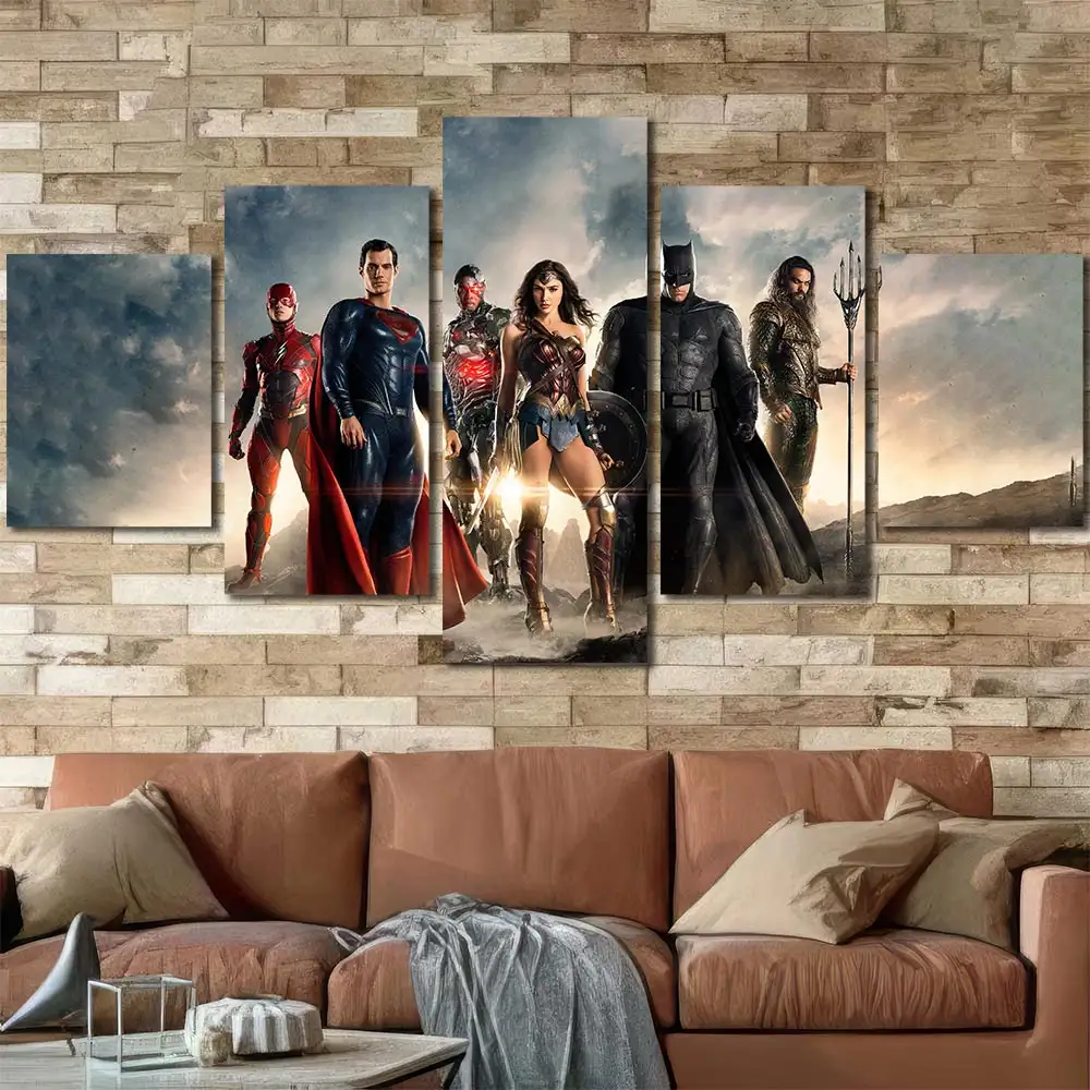 Justice League Cinematic Heroes Canvas Wall Art – Premium Collector Print - Image 5