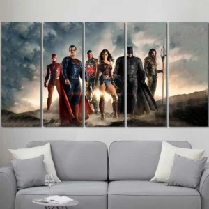 Justice League Cinematic Heroes Canvas Wall Art – Premium Collector Print