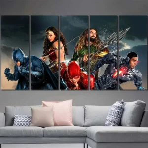 Justice League Warriors Canvas Wall Art – Premium Collector Print