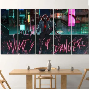 Spider-Man 2099 Neon City Canvas Wall Art – Premium Collector Print