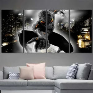Spider-Man Black Suit Spider-Man Canvas Wall Art – Premium Collector Print