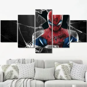 Spider-Man Web Breakthrough Canvas Wall Art – Premium Collector Print
