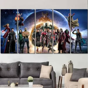 Superhero Multiverse Alliance Canvas Wall Art – Premium Collector Print