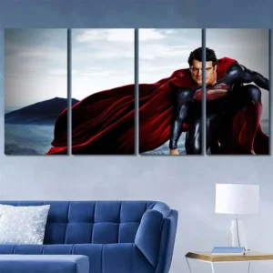 Superman Hero Portrait Canvas Wall Art – Premium Collector Print