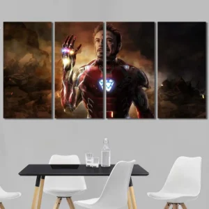 Tony Stark Infinity Gauntlet Canvas Wall Art – Premium Collector Print