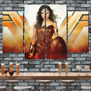 Wonder Woman Warrior Themyscira Canvas Wall Art – Premium Collector Print